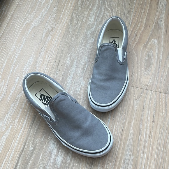 Grey vans slip ons worn once - Picture 2 of 2